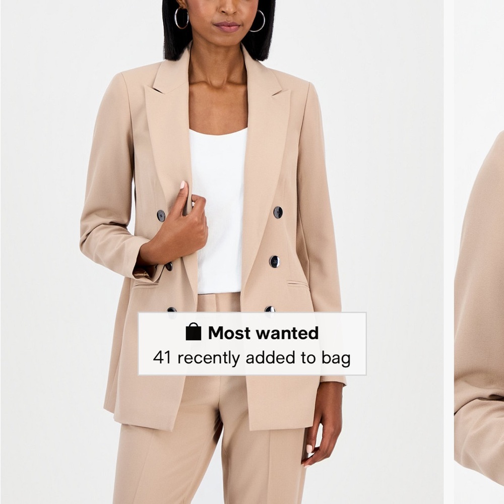 ⭐️FLASH SALE⭐️ 
Bar III Tan Double-Breasted Blazer & Ankle Pants